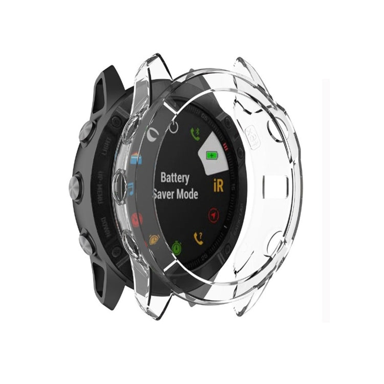 Per Garmin Fenix 6X Custodia protettiva per smartwatch a mezza copertura in TPU, For Garmin Fenix 6X
