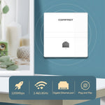 AP WiFi da parete per interni dual band COMFAST CF-E538AC V2 1200Mbps, CF-E538AC V2