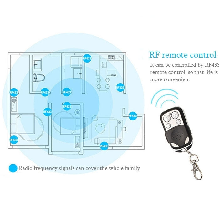 86mm Tempered Glass Panel Wall Switch 1 Gang Smart Home Light Touch Switch with RF433 Remote Control, AC 110V-240V, 86mm 1 Gang/Black, 86mm 1 Gang/Gold, 86mm 1 Gang/White