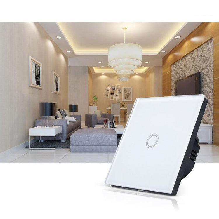 86mm Tempered Glass Panel Wall Switch 1 Gang Smart Home Light Touch Switch with RF433 Remote Control, AC 110V-240V, 86mm 1 Gang/Black, 86mm 1 Gang/Gold, 86mm 1 Gang/White