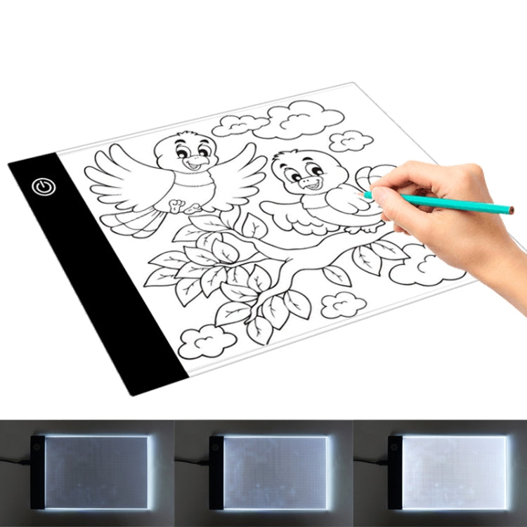 2.2W 5V LED Three Levels Brightness Dimmable A5 Acrylic USB Sketchpad Anime Sketch Drawing Pad