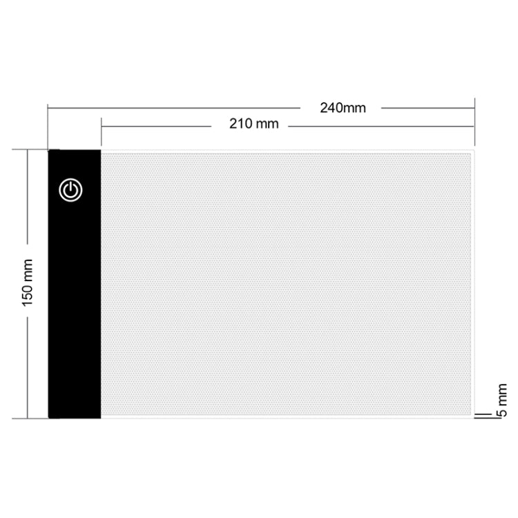 2.2W 5V LED tre livelli di luminosità dimmerabile A5 acrilico USB lavagne per schizzi anime schizzo disegno blocco schizzi