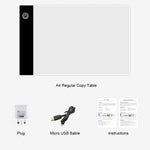 Lavagna luminosa LED A5 acrilico USB dimmerabile 3 livelli