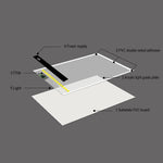 Lavagna luminosa LED A5 acrilico USB dimmerabile 3 livelli