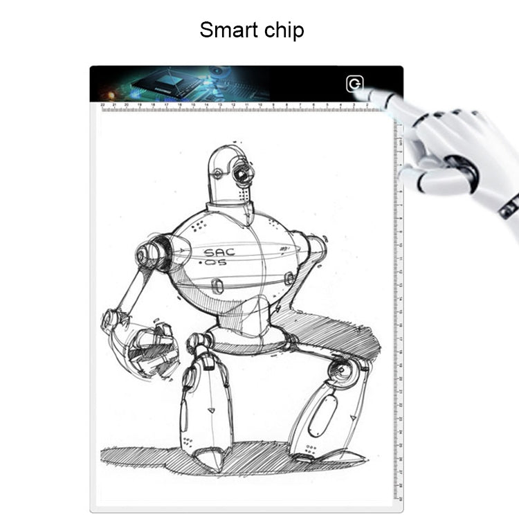 3.5W 5V LED USB Tre livelli di luminosità Dimmerabile A4 Scala in acrilico Lavagne per schizzi Anime Schizzo Disegno Blocco per schizzi, Copy Boards