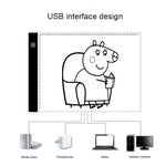 Lavagna LED A4 Dimmerabile in Acrilico con Cavo USB 1,5 m