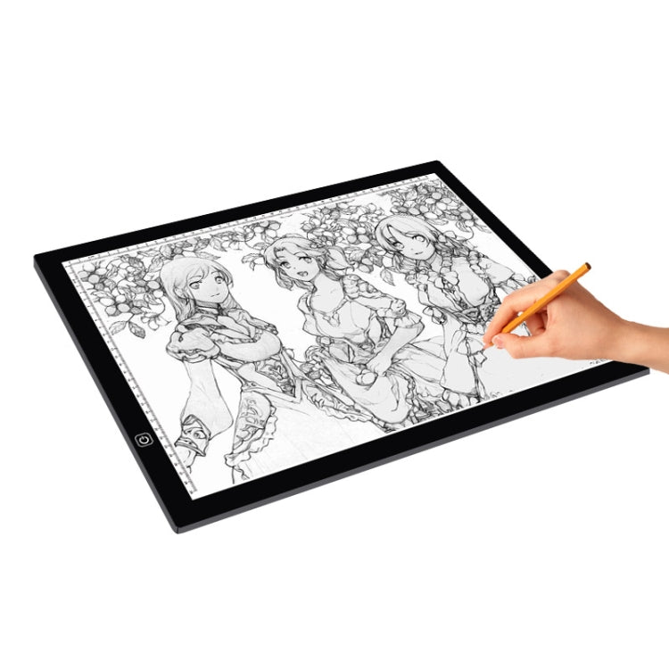 8W 5V LED USB Three Level of Brightness Dimmable A3 Scale Acrylic Sketch Boards Anime Sketch Drawing Sketchpad with USB Cable, Three Level of Brightness Dimmable with USB Cable