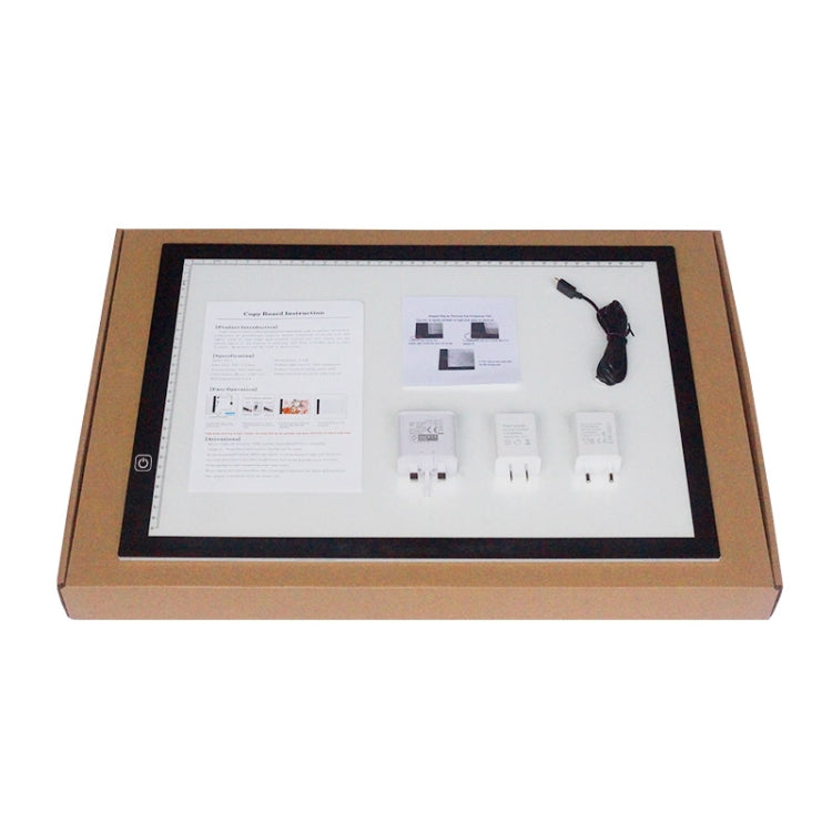 8W 5V LED USB Three Level of Brightness Dimmable A3 Scale Acrylic Sketch Boards Anime Sketch Drawing Sketchpad with USB Cable, Three Level of Brightness Dimmable with USB Cable