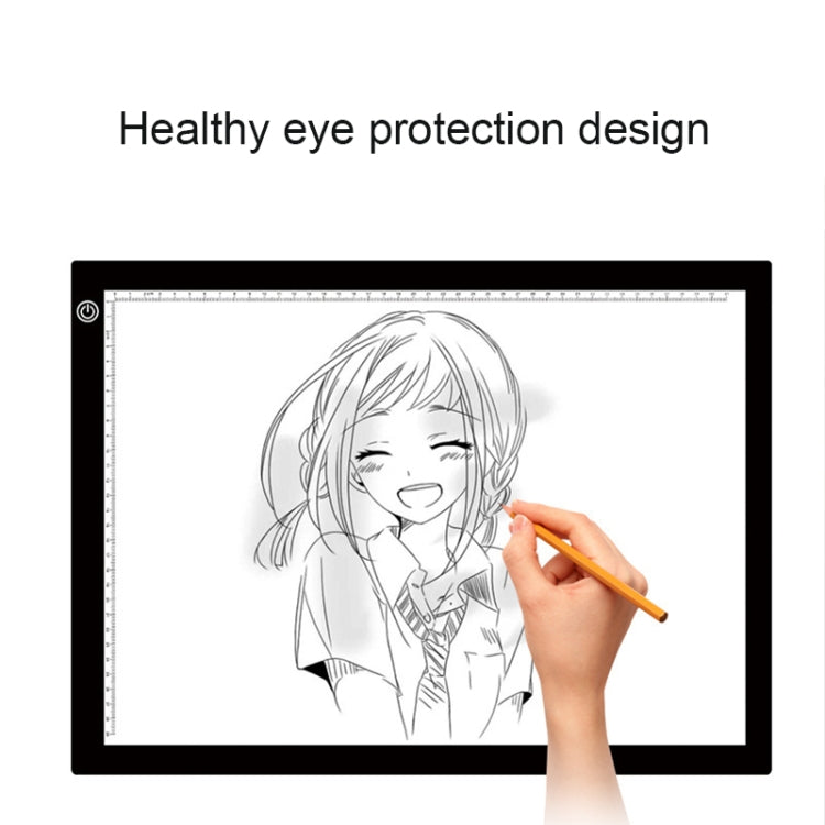 8W 5V LED USB Three Level of Brightness Dimmable A3 Scale Acrylic Sketch Boards Anime Sketch Drawing Sketchpad with USB Cable, Three Level of Brightness Dimmable with USB Cable