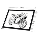 Lavagna luminosa LED A3 dimmerabile con cavo USB