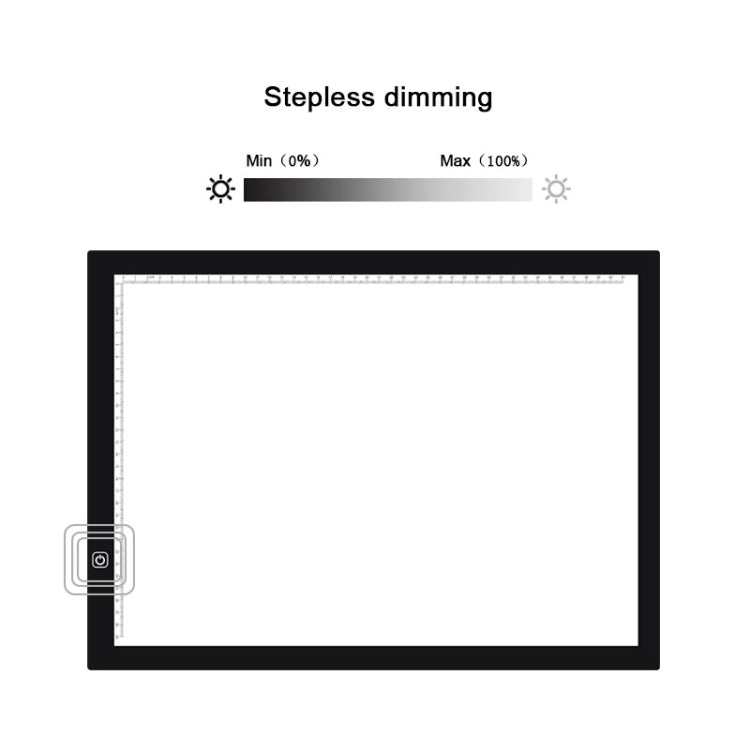 Lavagna luminosa LED A3 dimmerabile con cavo USB