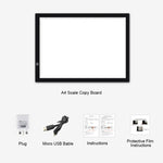 Lampada LED A3 in acrilico con dimmer USB 8W 5V