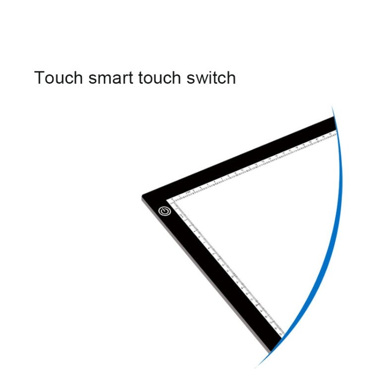 8W 5V LED USB Dimming continuo A3 Scala in acrilico Lavagne per schizzi Anime Schizzo Disegno Blocco per schizzi con cavo USB e adattatore di alimentazione, Stepless Dimming with USB Cable & Power Adapter