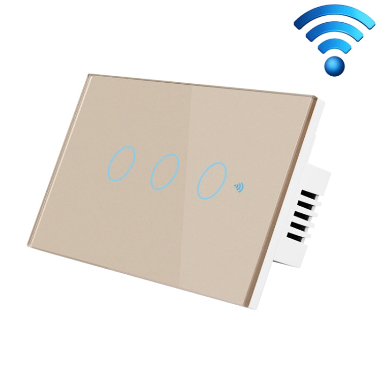 TC120 Wifi Smart Light Switch Schermo in vetro Touch Panel Controllo vocale Interruttore a parete wireless Funziona con Alexa Echo / Google Home