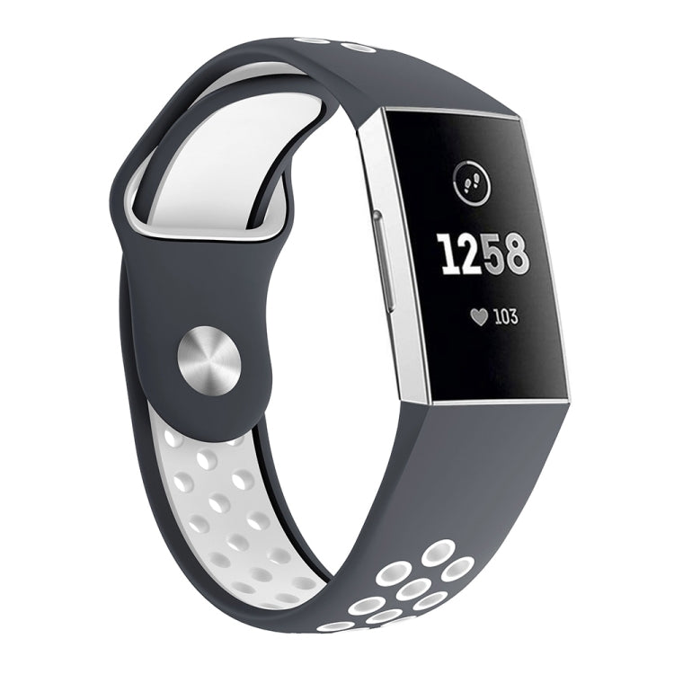 Cinturino in silicone bicolore per Fitbit Charge 3 130-195 mm