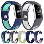 Cinturino in silicone bicolore per Fitbit Charge 3 130-195 mm