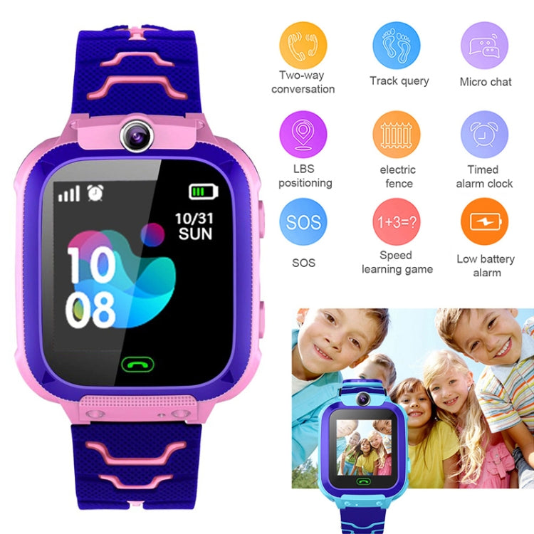 Smartwatch Q12 con schermo a colori da 1,44 pollici per bambini, non impermeabile, supporto posizionamento LBS / composizione bidirezionale / SOS / monitoraggio vocale / APP Setracker