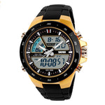 SKMEI 1016 Orologio digitale doppio impermeabile nottilucente da uomo multifunzionale per sport all'aria aperta