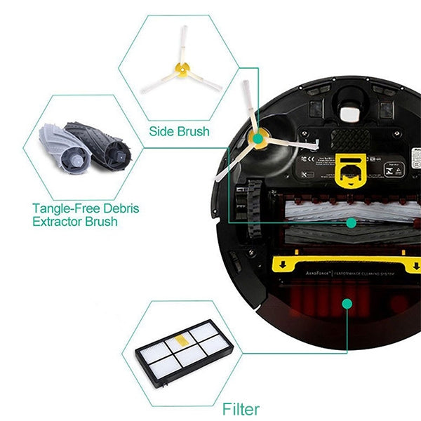 Accessori per robot di spazzamento Filtri HEPA per iRobot Roomba Serie 8/9 Kit spazzole