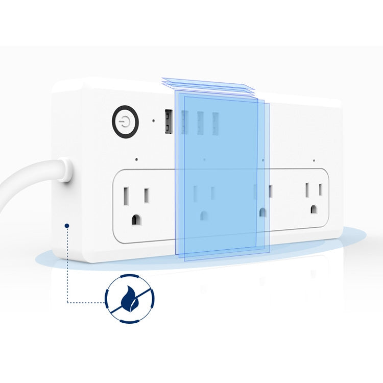 XS-A24 WiFi Smart Power Plug Presa di corrente Telecomando wireless Interruttore di alimentazione con porta USB, compatibile con Alexa e Google Home, supporto iOS e Android, presa americana