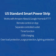 XS-A24 WiFi Smart Power Plug Socket Wireless Remote Control Power Switch with USB Port, Compatible with Alexa and Google Home, Support iOS and Android, US Plug