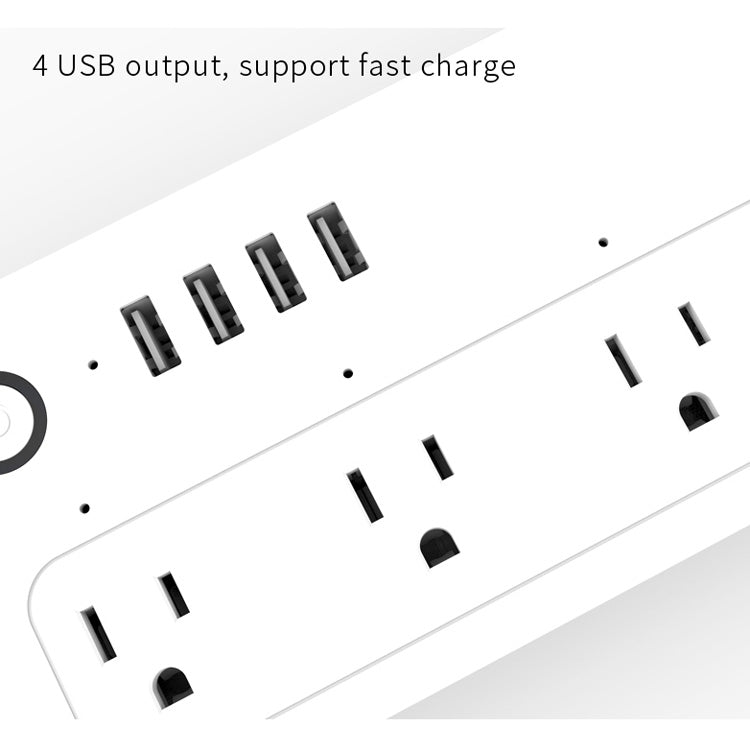 XS-A24 WiFi Smart Power Plug Presa di corrente Telecomando wireless Interruttore di alimentazione con porta USB, compatibile con Alexa e Google Home, supporto iOS e Android, presa americana