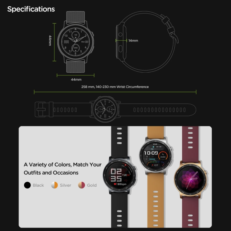 Zeblaze GTR2 Smartwatch Touchscreen 1,28" Bluetooth 5.0