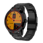 Smart Watch N6 Schermo TFT da 1,3 pollici MTK2502C Bluetooth4.0, cinturino in acciaio inossidabile, supporto cardiofrequenzimetro e contapassi, monitor del sonno e promemoria sedentario, Stainless Steel Watch Strap/Black                                ...