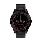 Smart Watch N6 Schermo TFT da 1,3 pollici MTK2502C Bluetooth4.0, cinturino in acciaio inossidabile, supporto cardiofrequenzimetro e contapassi, monitor del sonno e promemoria sedentario, Stainless Steel Watch Strap/Black                                ...