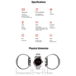 Smart Watch N6 Schermo TFT da 1,3 pollici MTK2502C Bluetooth4.0, cinturino in acciaio inossidabile, supporto cardiofrequenzimetro e contapassi, monitor del sonno e promemoria sedentario, Stainless Steel Watch Strap/Black                                ...