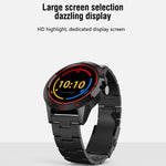 Smart Watch N6 Schermo TFT da 1,3 pollici MTK2502C Bluetooth4.0, cinturino in acciaio inossidabile, supporto cardiofrequenzimetro e contapassi, monitor del sonno e promemoria sedentario, Stainless Steel Watch Strap/Black                                ...