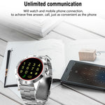 Smart Watch N6 Schermo TFT da 1,3 pollici MTK2502C Bluetooth4.0, cinturino in acciaio inossidabile, supporto cardiofrequenzimetro e contapassi, monitor del sonno e promemoria sedentario, Stainless Steel Watch Strap/Black                                ...