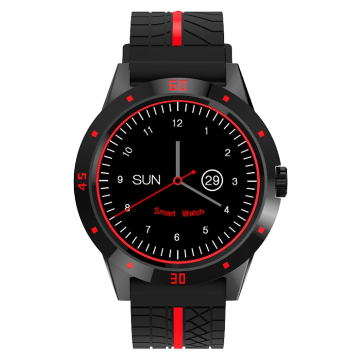 N6 Smart Watch Schermo TFT da 1,3 pollici MTK2502C Bluetooth4.0, cinturino in silicone, supporto cardiofrequenzimetro e contapassi, monitor del sonno e promemoria sedentario, Silicone Watch Strap/Red, Silicone Watch Strap/Yellow