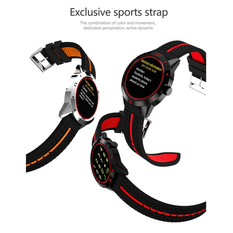 N6 Smart Watch Schermo TFT da 1,3 pollici MTK2502C Bluetooth4.0, cinturino in silicone, supporto cardiofrequenzimetro e contapassi, monitor del sonno e promemoria sedentario, Silicone Watch Strap/Red, Silicone Watch Strap/Yellow