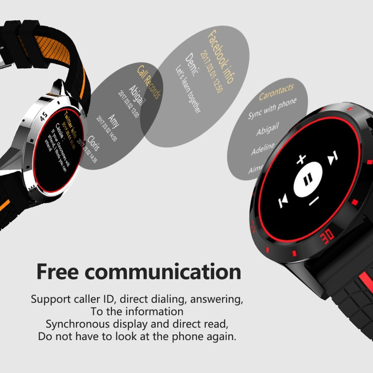 N6 Smart Watch Schermo TFT da 1,3 pollici MTK2502C Bluetooth4.0, cinturino in silicone, supporto cardiofrequenzimetro e contapassi, monitor del sonno e promemoria sedentario, Silicone Watch Strap/Red, Silicone Watch Strap/Yellow