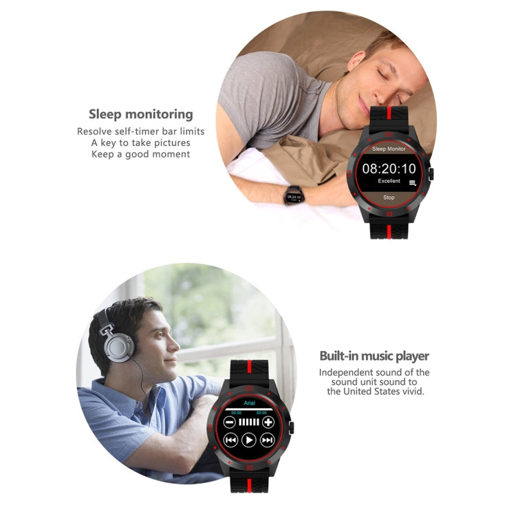 N6 Smart Watch Schermo TFT da 1,3 pollici MTK2502C Bluetooth4.0, cinturino in silicone, supporto cardiofrequenzimetro e contapassi, monitor del sonno e promemoria sedentario, Silicone Watch Strap/Red, Silicone Watch Strap/Yellow