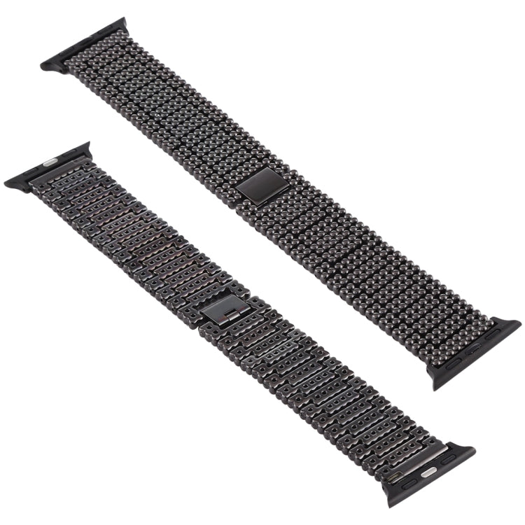 Per Apple Watch Serie 7 41mm / 6 e SE e 5 e 4 40mm / 3 e 2 e 1 38mm Cinturino da polso in acciaio inossidabile con nove perline, For Apple Watch Series 7 41mm / 6 & SE & 5 & 4 40mm / 3 & 2 & 1 38mm