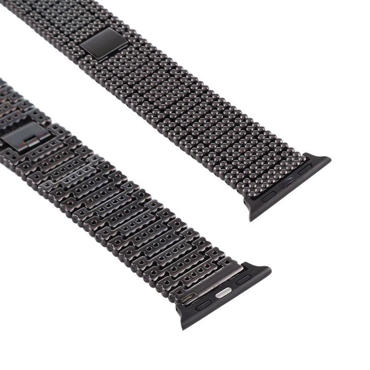 Per Apple Watch Serie 7 41mm / 6 e SE e 5 e 4 40mm / 3 e 2 e 1 38mm Cinturino da polso in acciaio inossidabile con nove perline, For Apple Watch Series 7 41mm / 6 & SE & 5 & 4 40mm / 3 & 2 & 1 38mm