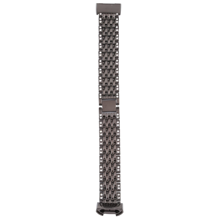 Per Fitbit Charge 3 cinturino in acciaio inossidabile tempestato di diamanti
