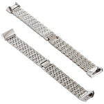 Per Fitbit Charge 3 cinturino in acciaio inossidabile tempestato di diamanti