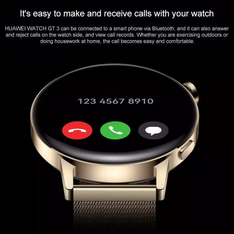 Smartwatch HUAWEI WATCH GT 3, cinturino intrecciato da 42 mm, schermo AMOLED da 1,32 pollici, supporto per monitoraggio della frequenza cardiaca/GPS/durata della batteria di 7 giorni/NFC, GT 3 42mm Pink