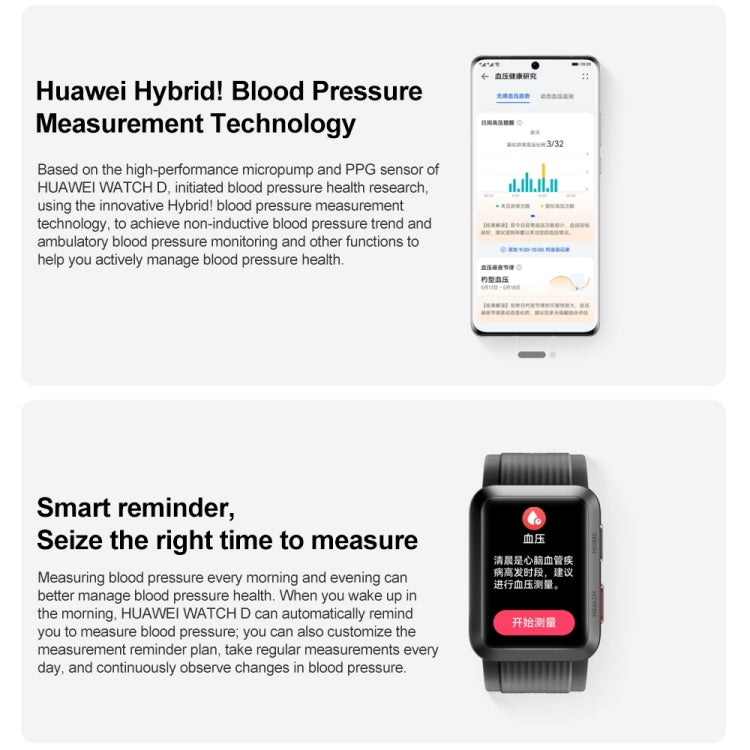 HUAWEI WATCH D Smart Healthy Watch, schermo AMOLED da 1,64 pollici, supporto ECG/monitoraggio della pressione sanguigna