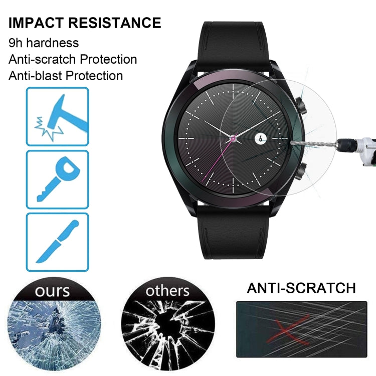 ENKAY Hat-Prince 0.2mm 9H 2.15D Pellicola in vetro temperato con bordo curvo per Huawei Watch GT 42mm