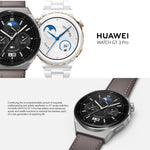 Smartwatch HUAWEI WATCH GT 3 Pro Titanium 46 mm cinturino in vera pelle, schermo AMOLED da 1,43 pollici, supporto ECG/GPS/durata della batteria 14 giorni, 46mm Rubber Wristband, 46mm Genuine Leather Wristband