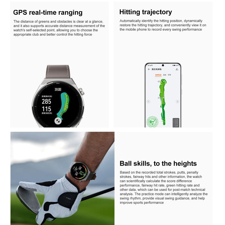 Smartwatch HUAWEI WATCH GT 3 Pro Titanium 46 mm cinturino in vera pelle, schermo AMOLED da 1,43 pollici, supporto ECG/GPS/durata della batteria 14 giorni, 46mm Rubber Wristband, 46mm Genuine Leather Wristband