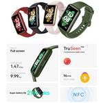 Edizione originale HUAWEI Band 7 NFC, smartwatch con schermo AMOLED da 1,47 pollici, supporto per monitoraggio dell'ossigeno nel sangue / durata della batteria di 14 giorni, NFC / Black, NFC / Pink, NFC / Green