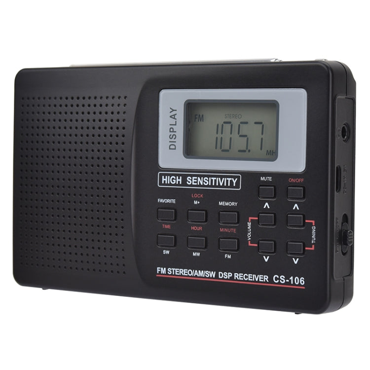 CS-106 Multifunctional Full Band Stereo Radio Receiver with 9KHZ Digital Demodulation, 9KHZ