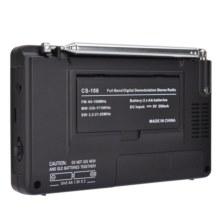 Ricevitore radio stereo multifunzionale CS-106 10KHZ