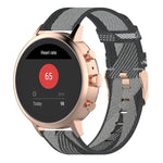 Cinturino per orologio con cinturino da polso in nylon con trama a strisce da 18 mm per Fossil Female Sport / Charter HR / Gen 4 Q Venture HR