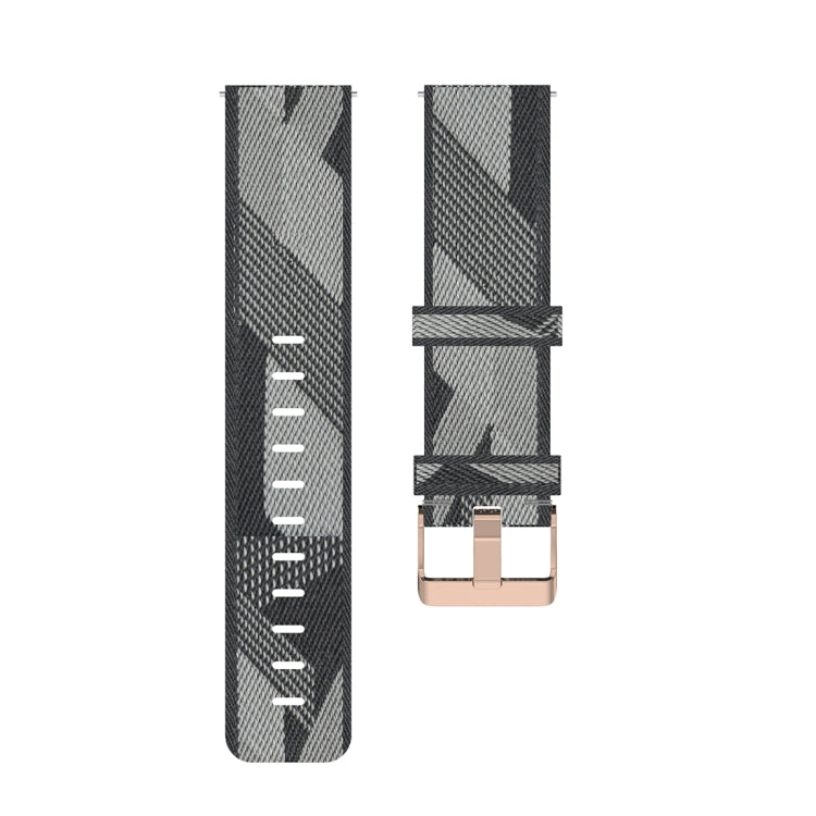 Cinturino per orologio con cinturino da polso in nylon con trama a strisce da 18 mm per Fossil Female Sport / Charter HR / Gen 4 Q Venture HR
